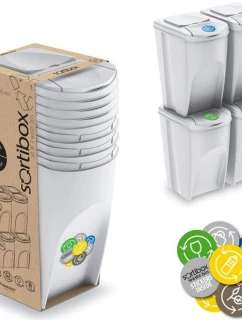 ODPADKOVÉ KOŠE 35 L SORTIBOX SET4 BALENÍ DIETNÍ ŠEDÁ