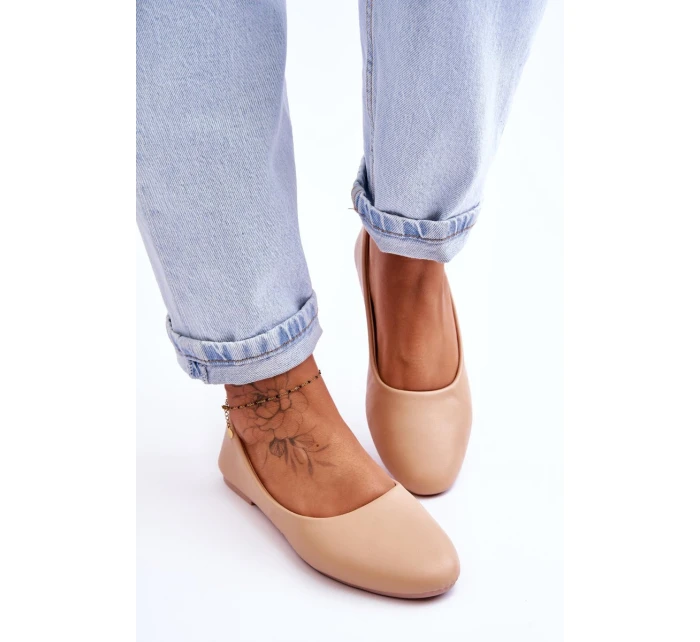 Kožené klasické béžové model 21613286 - EVENTO