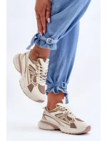 Dámské sportovní šněrovací boty Béžove Emare Dámské sportovní šněrovací boty Béžove Emare