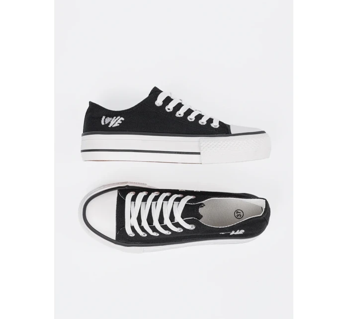 Exkluzívní tenisky černé dámské platforma Exkluzívní tenisky černé dámské platforma