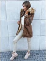 Dámská zimní bunda parka hnědá Dstreet model 21971014 - FashionStreet