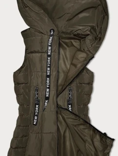 Dámská vesta v khaki barvě s kapucí S'West (B8226-11)
