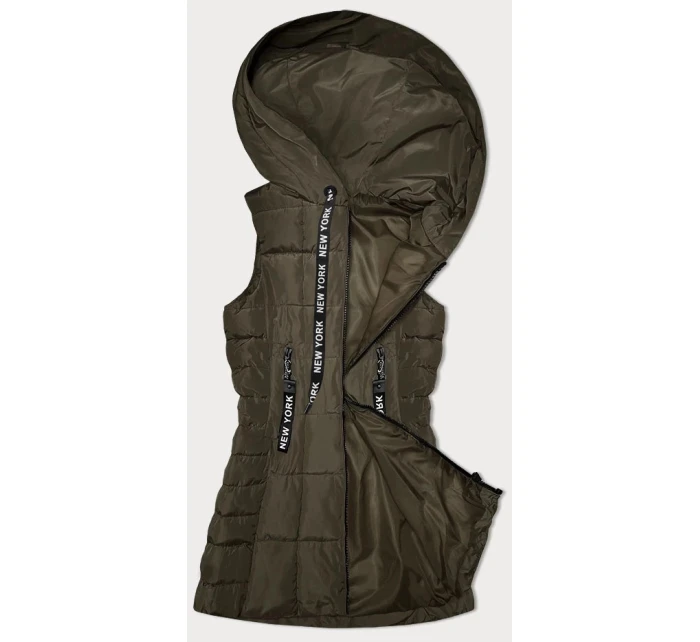 Dámská vesta v khaki barvě s kapucí S'West (B8226-11)