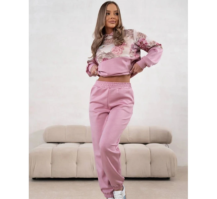 Sportovní souprava s květinovým motivem růžová model 22049189 - Moon