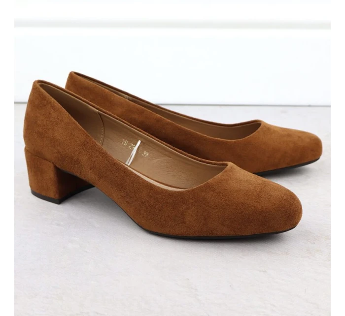 Velbloudí semišové lodičky na klínku Sergio Leone PB291 Velbloudí semišové lodičky na klínku Sergio Leone PB291