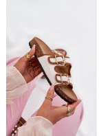 Dámské Plátěné Pantofle Na Korkové Platformě S Přezkami Bílé Osoffe Dámské Plátěné Pantofle Na Korkové Platformě S Přezkami Bílé Osoffe