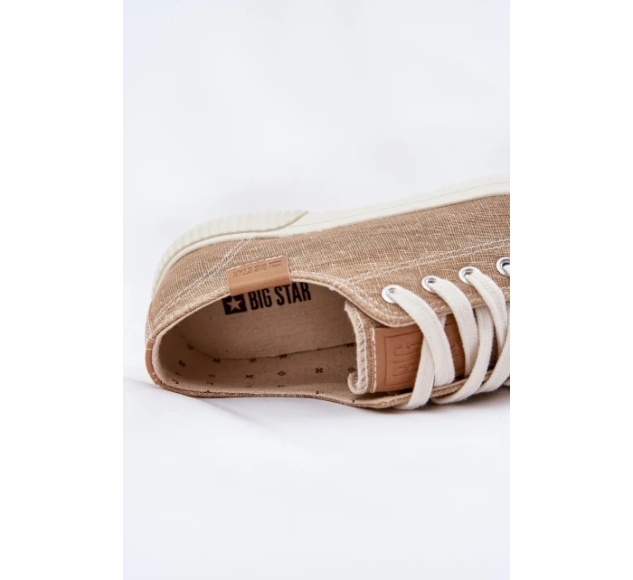 Dámské látkové tenisky Big Star – béžové Dámské látkové tenisky Big Star – béžové