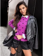 Dámský svetr ATHENA purple FashionStreet MY2055