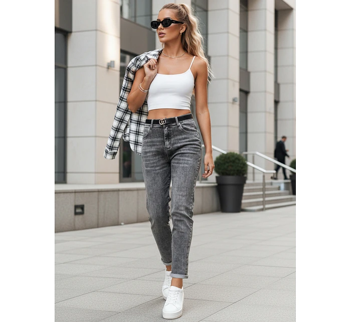 Dámské džíny mom fit šedé FashionStreet UY2751
