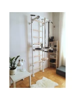 GYMNASTICKÁ TYČ GYNASTICKÁ RUKOJEŤ DĚTSKÉ PŘÍSLUŠENSTVÍ BÍLÁ MATERIÁLNÍ LAVIČKA 413 dětské