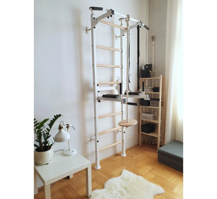 GYMNASTICKÁ TYČ GYNASTICKÁ RUKOJEŤ DĚTSKÉ PŘÍSLUŠENSTVÍ BÍLÁ MATERIÁLNÍ LAVIČKA 413 dětské