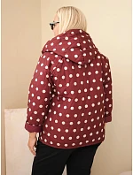 Dámská bunda Plus Size s kapucí model 22321186 bordó červená - K-Fashion