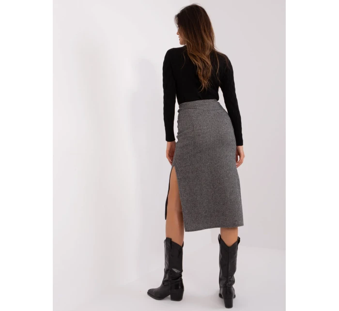 Sukně LK SD 509400.87P šedá černá