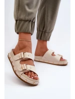 Dámské pantofle na platformě Big Star Béžová