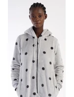 Dámský overal Puntík Šedá vzor - Vienetta Dámský overal Puntík Šedá vzor - Vienetta