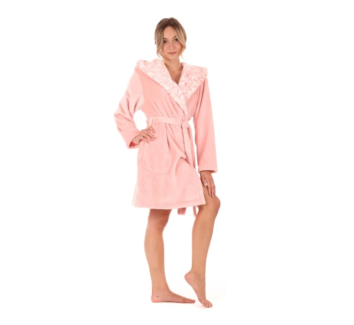 Flora krátký s kapucí Růžová model 20647537 - Vestis Flora krátký s kapucí Růžová model 20647537 - Vestis
