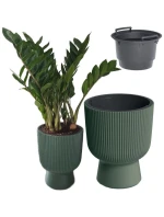 MILLY květináče na podstavci 24CM GREEN PINA dětské