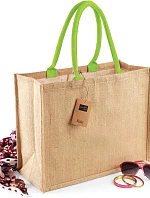 Westford Mill W 407 Jutová nákupní taška "Classic" 50.0407 natural/lime green