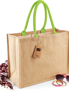Westford Mill W 407 Jutová nákupní taška "Classic" 50.0407 natural/lime green