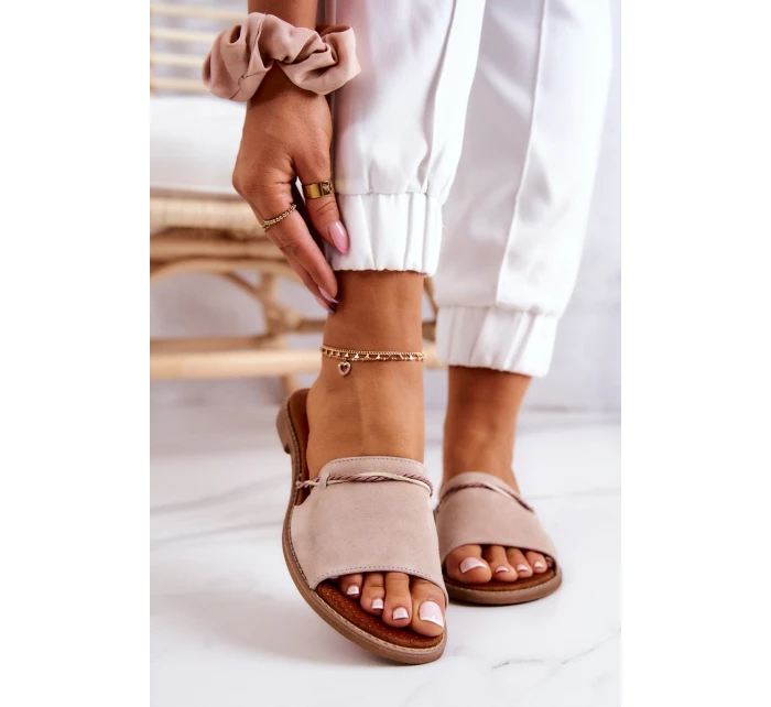 Semišové pantofle Lewski Boty model 21575682 Béžová - Boto