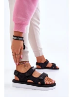 Dámské sportovní sandály na platformě Big Star model 21610834 Černé - Big Star Shoes Dámské sportovní sandály na platformě Big Star model 21610834 Černé - Big Star Shoes