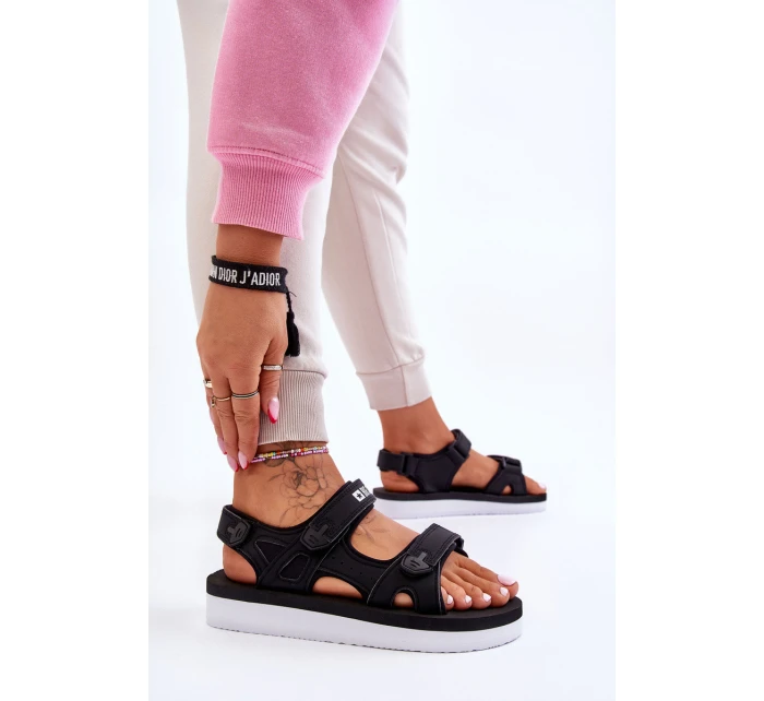 Dámské sportovní sandály na platformě Big Star model 21610834 Černé - Big Star Shoes Dámské sportovní sandály na platformě Big Star model 21610834 Černé - Big Star Shoes