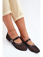 model 22130379 baleríny s páskem Černé Gaia - Boto