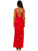 Sexy večerní šaty Koucla na červeném koberci zavinovací vzhled