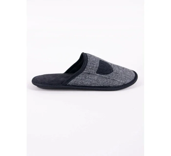 Pánské pantofle OKL-0107F-3400 Černá s šedou - Yoclub Pánské pantofle OKL-0107F-3400 Černá s šedou - Yoclub