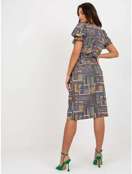 Dámské šaty LK SK model 20570501 Khaki mix - FPrice