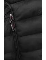 Černá dámská prošívaná vesta se stojáčkem model 20828089 - J.STYLE Černá dámská prošívaná vesta se stojáčkem model 20828089 - J.STYLE