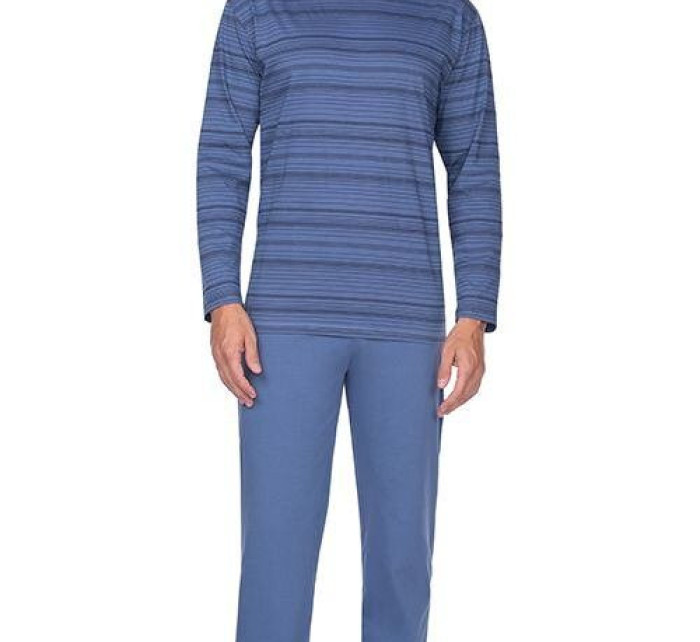 Pánské pyžamo Matyáš modré s pruhy