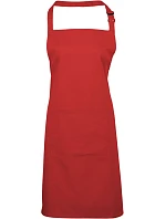 Premier PR 154 Zástěra s laclem a kapsou na břiše "Colours" 39.0154 red Premier PR 154 Zástěra s laclem a kapsou na břiše "Colours" 39.0154 red