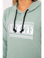 Šaty s model 21752976 potiskem tmavě mátové - K-Fashion