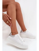 Dámské Tenisky Na Platformě Big Star SS274245 Bílá-Stříbrná Dámské Tenisky Na Platformě Big Star SS274245 Bílá-Stříbrná