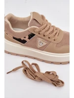 Zateplené dámské tenisky na platformě béžové Florinda Zateplené dámské tenisky na platformě béžové Florinda