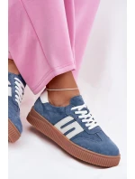 Dámské tenisky z přírodního semiše modré model 22027724 - EVENTO