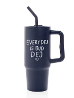EVERY DEJ IS GUD DEJ - tmavě modrý cestovní termohrnek 900 ml