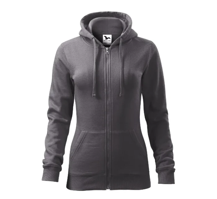 Trendy Zipper mikina dámská ocelově šedá