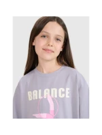 Dívčí tričko oversize s potiskem 4F 4FJRSS25TTSHF2646-25S