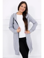 Šatová bunda s kapucí šedá melange Šatová bunda s kapucí šedá melange