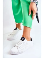 Dámské Kožené Tenisky BIG STAR HH274071 Bile-Černé Dámské Kožené Tenisky BIG STAR HH274071 Bile-Černé