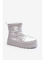 Dámské sněhule na masivní platformě stříbrné Fionia Dámské sněhule na masivní platformě stříbrné Fionia