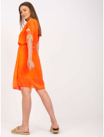 Fluo oranžové vzdušné letní šaty jedné velikosti