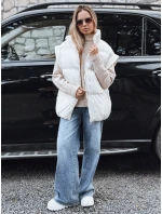 Dámská prošívaná vesta NIMIA ecru FashionStreet TY3250