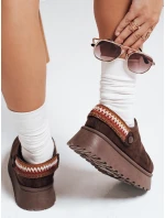 Dámské semišové hnědé sněhule Dstreet model 21993243 - FashionStreet