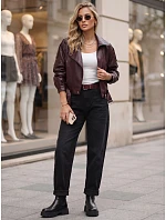 Dámské džíny s balónovým střihem a opaskem, černé, FashionStreet UY3130 Dámské džíny s balónovým střihem a opaskem, černé, FashionStreet UY3130