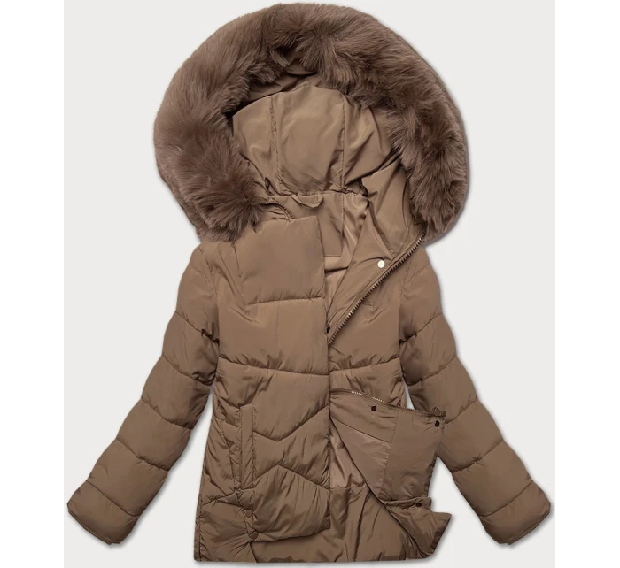 kurtka damska  ciemny beżowy model 21248532 - J.STYLE