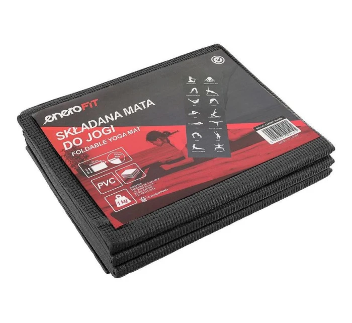 Skládací podložka na jógu 1700x600x5MM ČERNÁ ENERO FIT