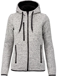 Kariban ProAct PA 366 Dámská pletená fleecová bunda s kapucí 20.P366 light grey melange